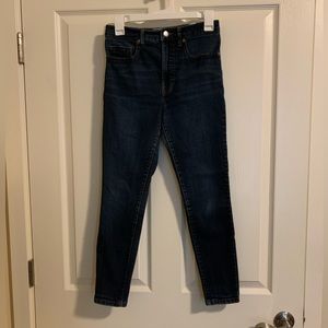 Dark wash Everlane skinny ankle jeans